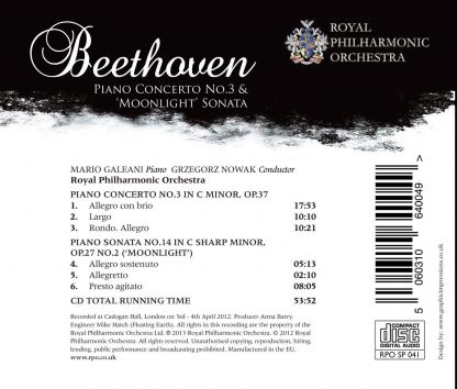 Photo No.2 of Beethoven: Moonlight Sonata, Piano Concerto No. 3