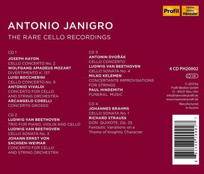 Photo No.2 of Antonio Janigro: The Rare Cello Recordings