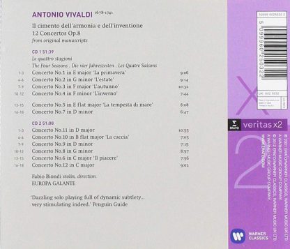 Photo No.2 of Vivaldi: Il cimento dell'armonia e dell'inventione - 12 concerti, Op. 8