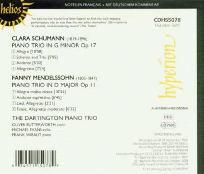 Photo No.2 of Clara Schumann & Fanny Mendelssohn: Piano Trios