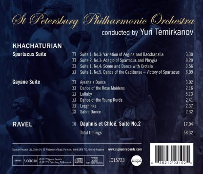 Photo No.2 of Khachaturian: Orchestral Suites from Spartacus & Gayaneh