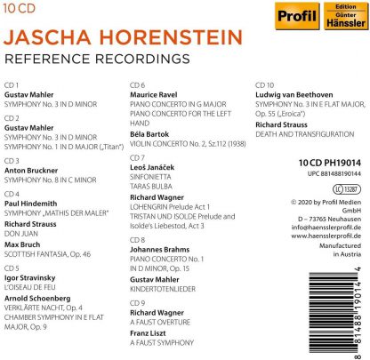Photo No.2 of Jascha Horenstein: Reference Recordings