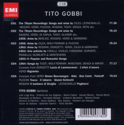 Photo No.2 of Tito Gobbi: The Complete Solo Recordings