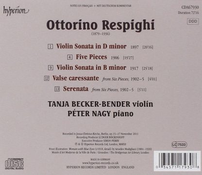 Photo No.2 of Respighi: Violin Sonatas & Pieces