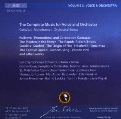 Photo No.2 of The Sibelius Edition Volume 3 - Voice & Orchestra