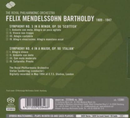 Photo No.2 of Felix Mendelssohn: Symphonies No .3 & 4