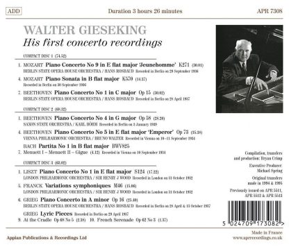 Photo No.2 of Walter Gieseking: His First Concerto Recordings