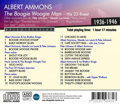 Photo No.2 of Albert Ammons: The Boogie Woogie Man - His 23 Finest 1936-1946
