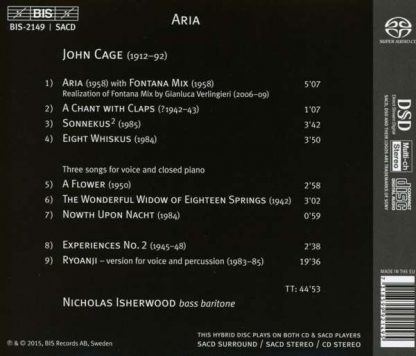 Photo No.2 of ARIA - Nicholas Isherwood performs John Cage