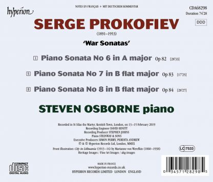 Photo No.2 of Prokofiev: Piano Sonatas Nos 6, 7 & 8