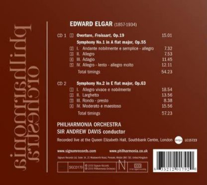 Photo No.2 of Elgar - Symphonies Nos. 1 & 2