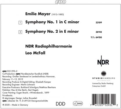 Photo No.2 of Mayer: Symphonies Nos. 1 & 2
