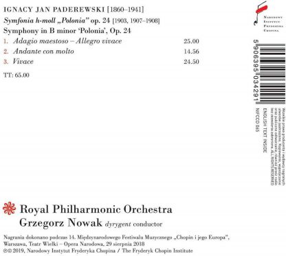 Photo No.2 of Paderewski: Symphony in B Minor ‘polonia’, Op. 24