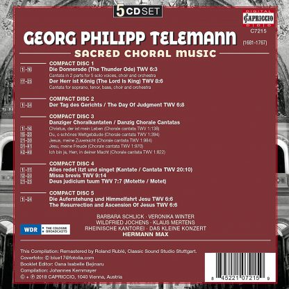Photo No.2 of Georg Philipp Telemann: Sacred Choral Music