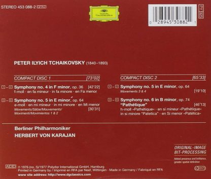 Photo No.2 of Tchaikovsky: Symphonies Nos. 4, 5 & 6 "Pathétique"