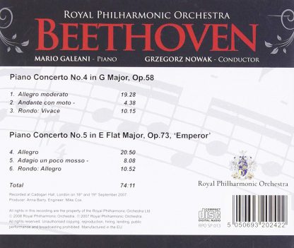 Photo No.2 of Beethoven - Piano Concertos Nos. 4 & 5