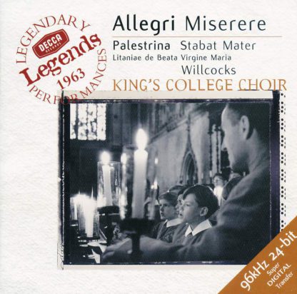 Photo No.1 of Allegri: Miserere & Palestrina: Stabat Mater & other choral works