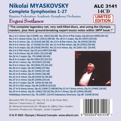 Photo No.2 of Myaskovsky: Complete Symphonies