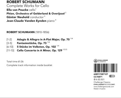 Photo No.2 of Robert Schumann: Complete Works For Cello