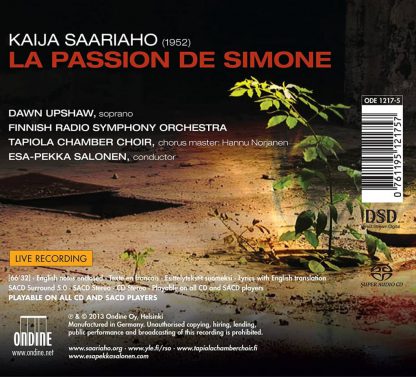 Photo No.2 of Kaija Saariaho: La Passion De Simone