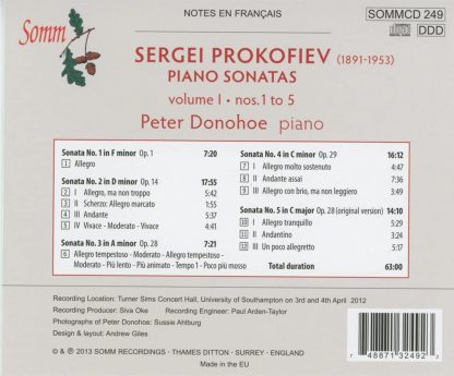 Photo No.2 of Prokofiev: Piano Sonatas Vol. 1