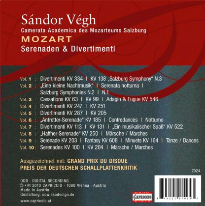 Photo No.2 of Mozart: Serenades and Divertimenti