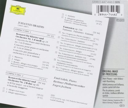 Photo No.2 of Johannes Brahms: Piano Concertos Nos. 1 & 2