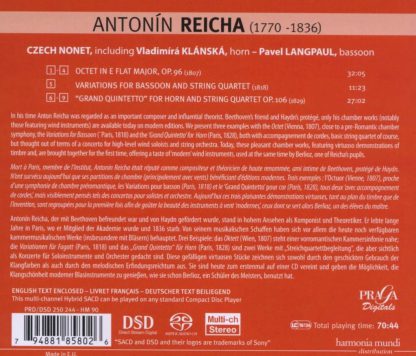 Photo No.2 of Reicha: Octet, Variations for Bassoon, Grand Quintet for Horn
