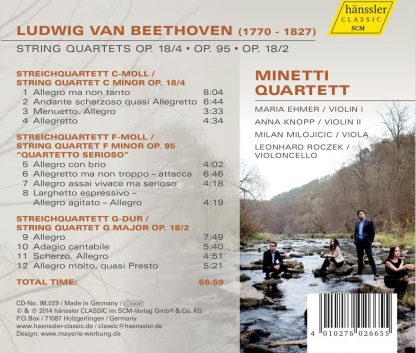 Photo No.2 of Beethoven: String Quartets Nos. 2, 4 & 11
