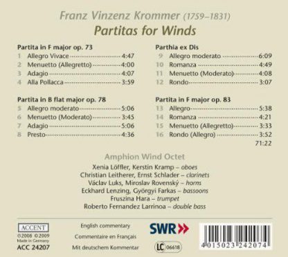 Photo No.2 of Krommer - Partitas for Winds