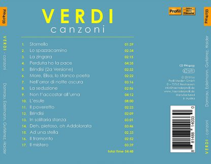 Photo No.2 of Verdi: Canzoni