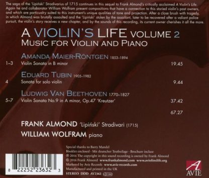 Photo No.2 of A Violin's Life Vol. 2 - Music for the 'Lipinski' Stradivari