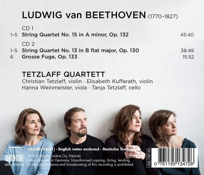 Photo No.2 of Beethoven: String Quartets No. 15 & 13