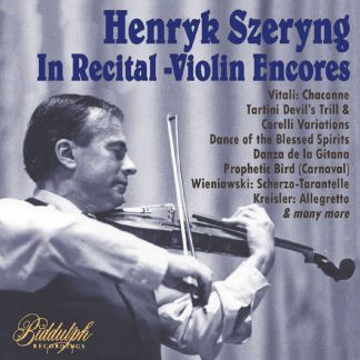 Photo No.1 of Henryk Szeryng: In Recital - Violin Encores