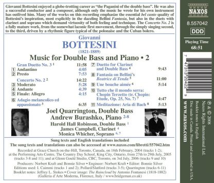 Photo No.2 of Bottesini - Music for Double Bass and Piano Volume 2