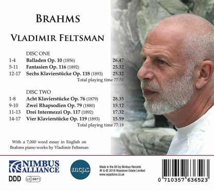 Photo No.2 of Brahms: Piano Works