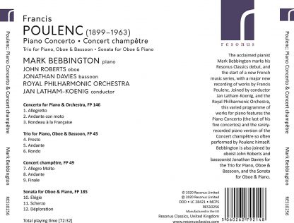 Photo No.2 of Poulenc: Piano Concerto & Concert champêtre