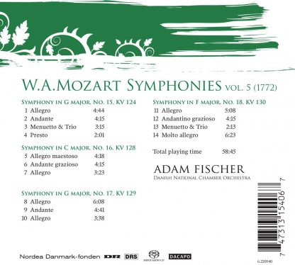 Photo No.2 of Mozart - Symphonies Volume 5