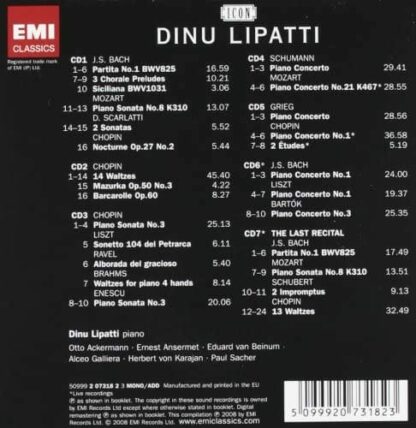 Photo No.2 of Dinu Lipatti - The Master Pianist (Icon Series)