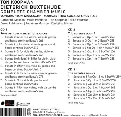 Photo No.2 of Dieterich Buxtehude: Complete Chamber Music