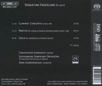 Photo No.2 of Sebastian Fagerlund: Isola (Orchestral Works)