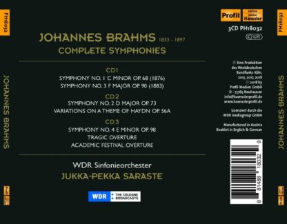 Photo No.2 of Johannes Brahms: Symphonies Nos. 1-4 (Complete)