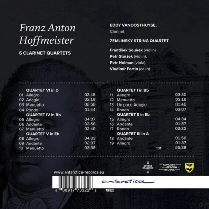 Photo No.2 of Franz Anton Hoffmeister: 6 Clarinet Quintets