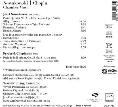 Photo No.2 of Nowakowski & Chopin: Chamber Music