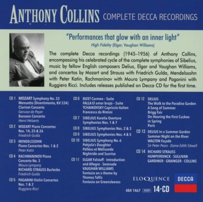 Photo No.2 of Anthony Collins – Complete Decca Recordings