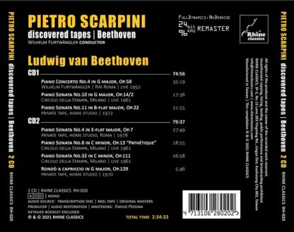 Photo No.2 of Pietro Scarpini - Discovered Tapes - Beethoven