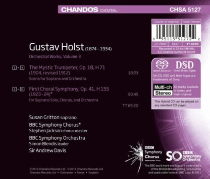 Photo No.2 of Gustav Holst: Orchestral Works Vol. 3