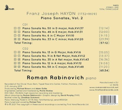 Photo No.2 of Joseph Haydn: Piano Sonatas, Vol. 2