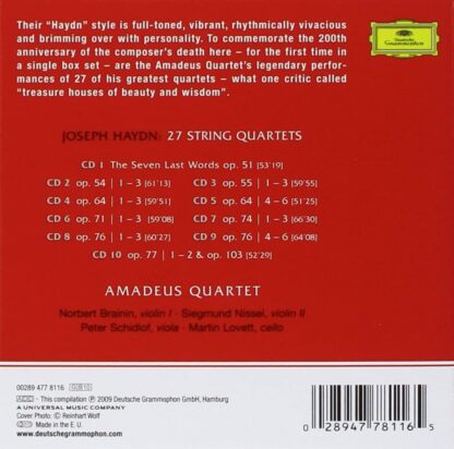 Photo No.2 of Joseph Haydn: 27 String Quartets
