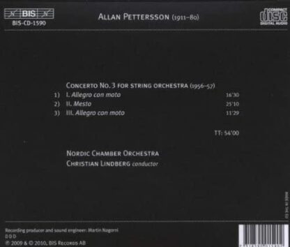 Photo No.2 of Allan Pettersson: Concerto No. 3 for String Orchestra